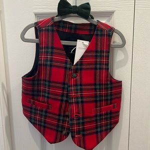 Janie and Jack boy’s plaid holiday vest.